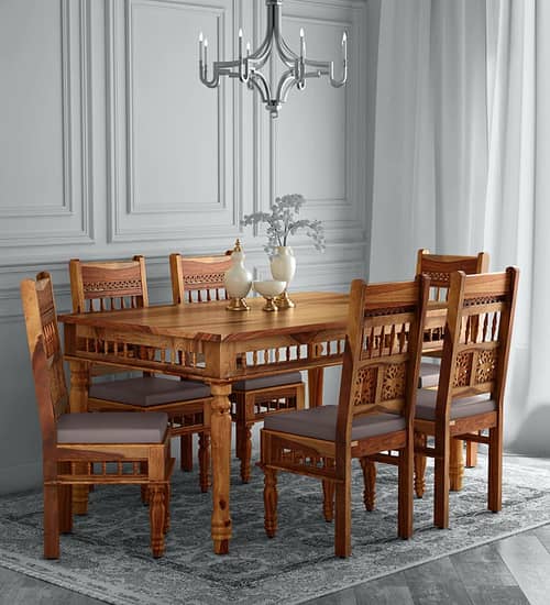 Elise Six Seater Dining Table With 6 Chairs