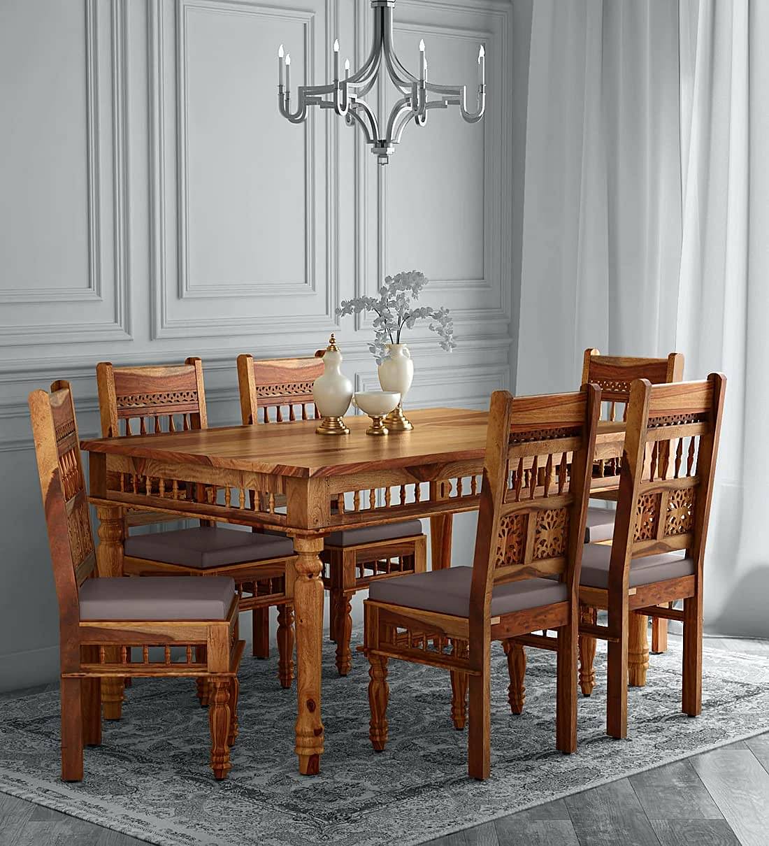 Elise Six Seater Dining Table With 6 Chairs