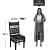 Elise Six Seater Dining Table With 6 Chairs - right_view