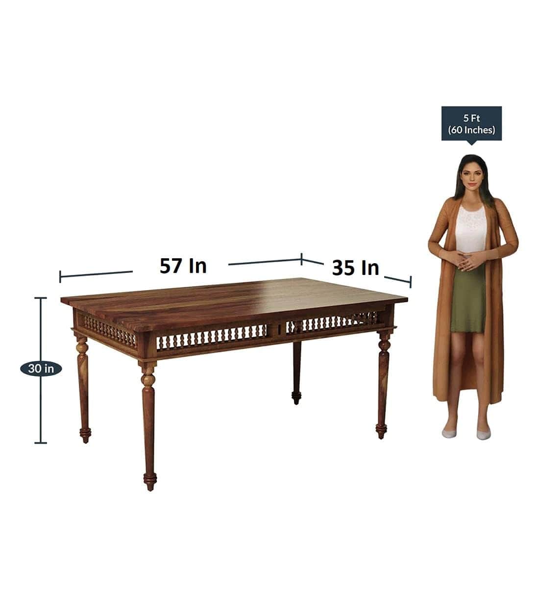 Elise Six Seater Dining Table With 6 Chairs - bottom_view