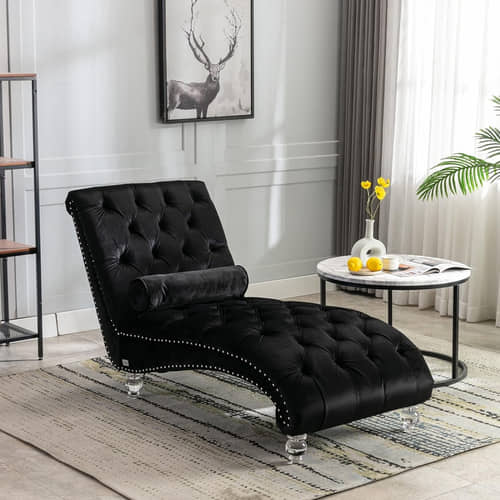 Chaise Lounge Chair With Toss Pillow