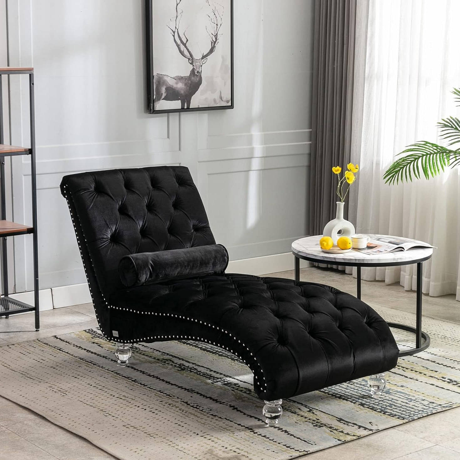 Chaise Lounge Chair With Toss Pillow