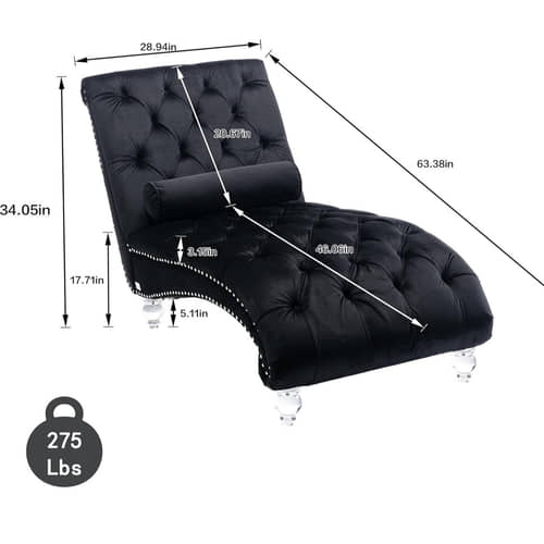 Chaise Lounge Chair With Toss Pillow
