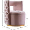 Tufted Swivel Club Chair - left_view