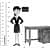 Memphis Solidwood Study Table with Chair - left_view
