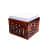 Square Shape Solid Wood Coffee Table with 4 Stools - rear_view