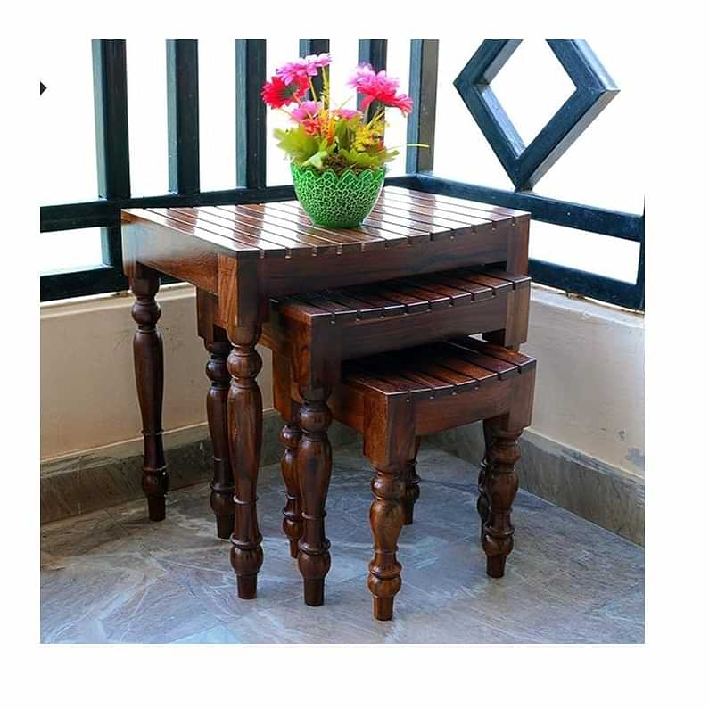 Tauras Solid Sheesham Wood Nesting Table - photo