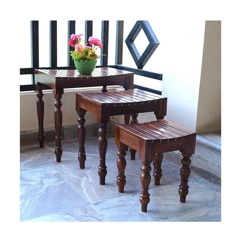 Tauras Solid Sheesham Wood Nesting Table