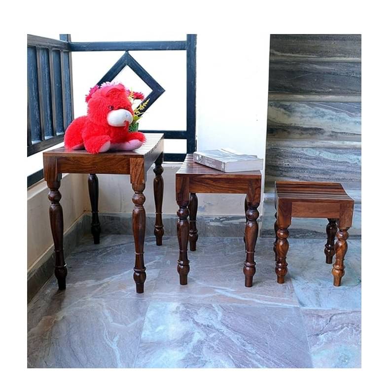 Tauras Solid Sheesham Wood Nesting Table