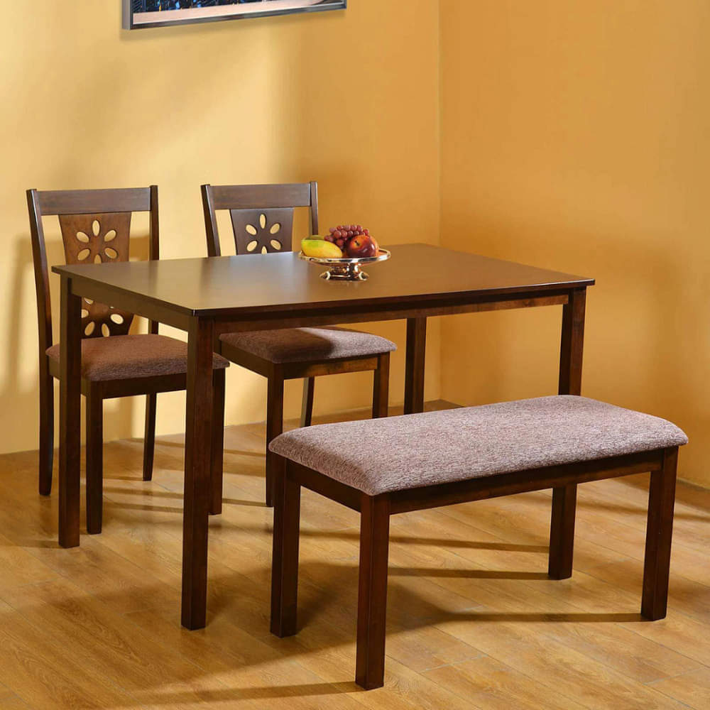 Elise 4 Seater Dining Set in Antique Cherry Finish - photo