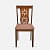 Elise 4 Seater Dining Set in Antique Cherry Finish - rear_view