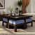 Nesting Coffee Table Set With 4 Stools - photo