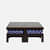 Nesting Coffee Table Set With 4 Stools - top_view