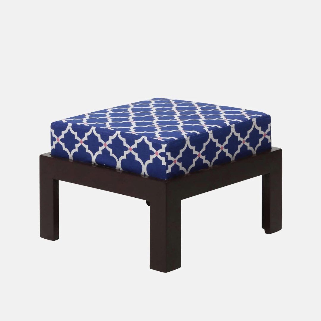 Nesting Coffee Table Set With 4 Stools - rear_view