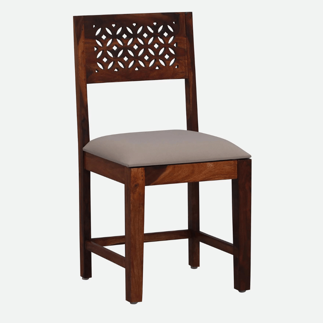 4 Seater Dining Set In Honey Oak Finish - front_view