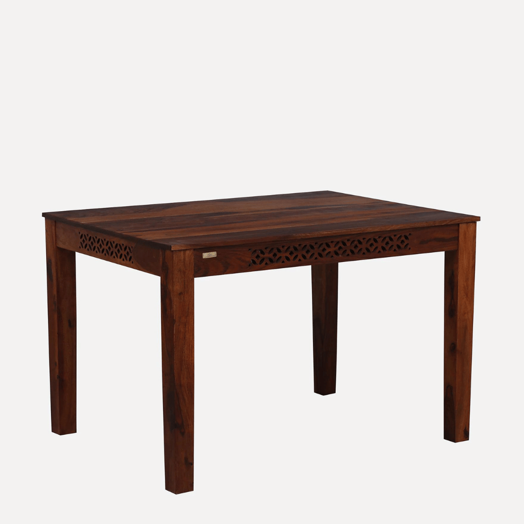 4 Seater Dining Set In Honey Oak Finish