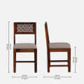 4 Seater Dining Set In Honey Oak Finish - rear_view
