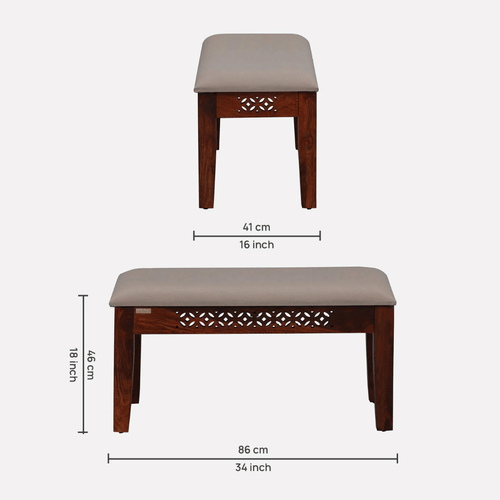 4 Seater Dining Set In Honey Oak Finish