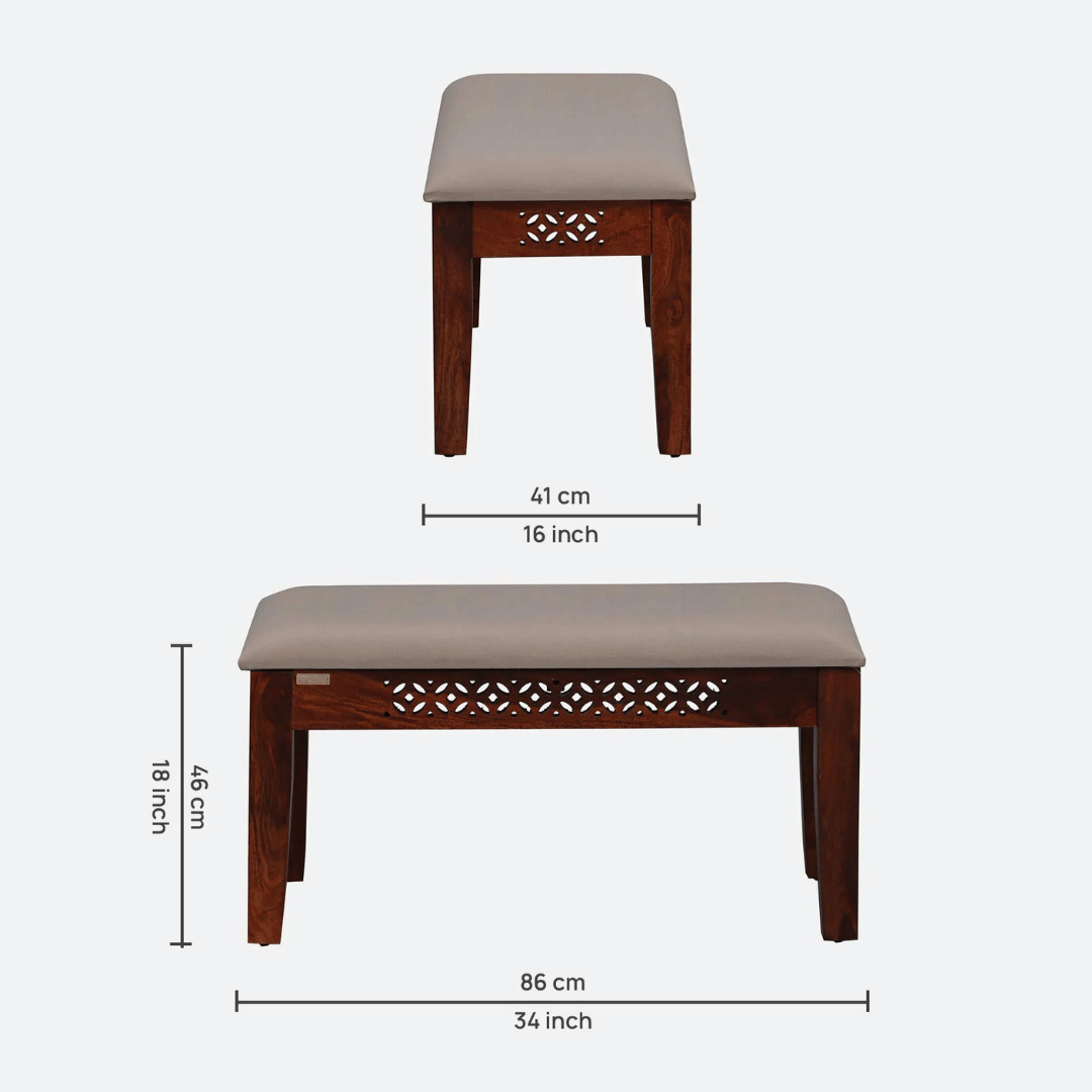 4 Seater Dining Set In Honey Oak Finish