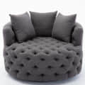 Damis Upholstered Swivel Barrel Chair - top_view