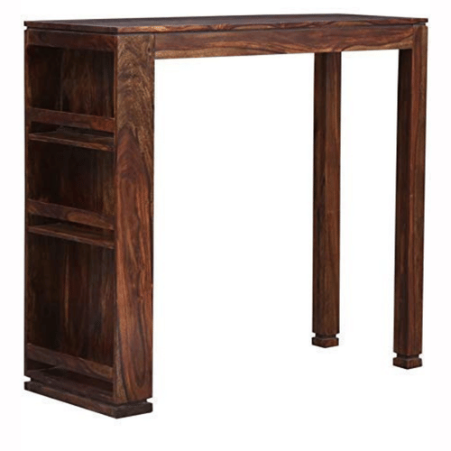 Wooden Two Seater Bar Table & Chairs Set