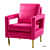 Modway Upholstery Armchair With Metal Legs - front_view