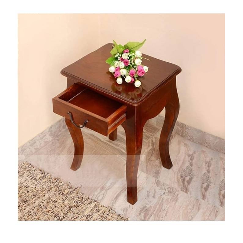Cleo Wood Bedside Table for Living Room