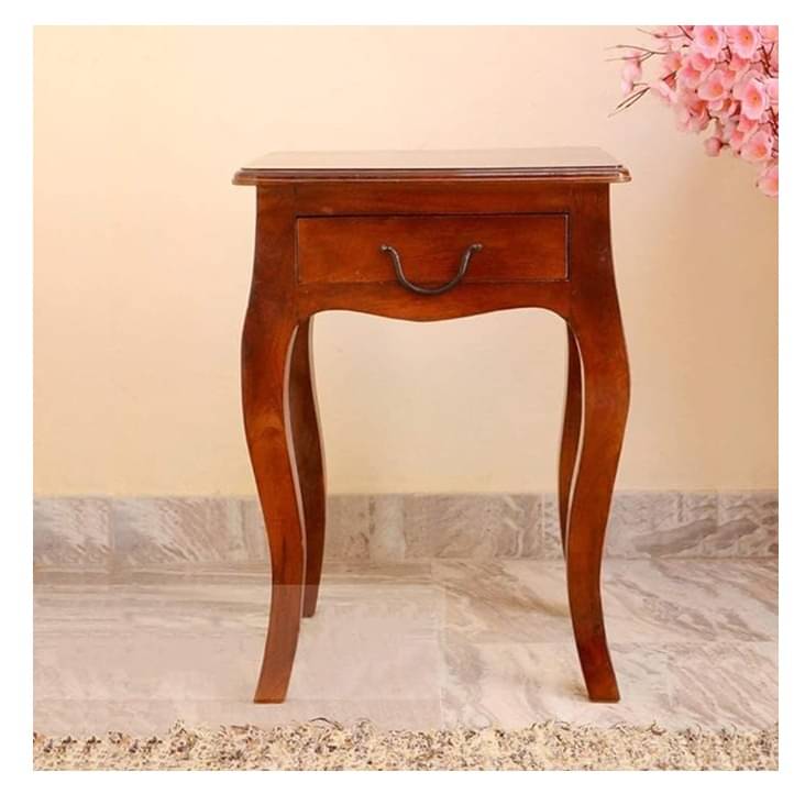 Cleo Wood Bedside Table for Living Room