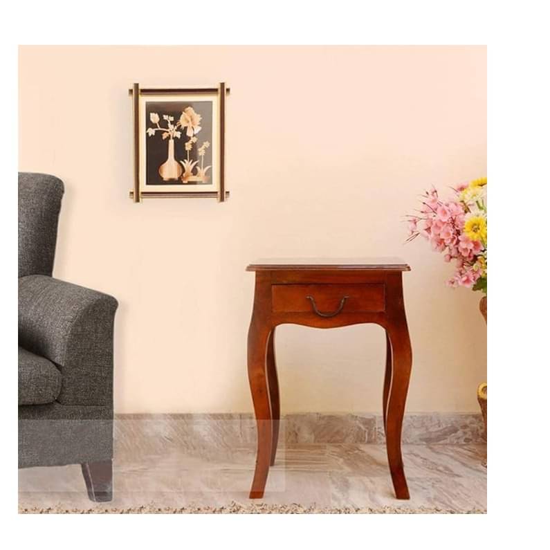 Cleo Wood Bedside Table for Living Room