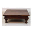 Solid Sheesham Wood Pooja Chowki For Home & Office - front_view