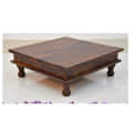 Solid Sheesham Wood Pooja Chowki For Home & Office - top_view