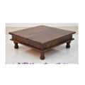 Solid Sheesham Wood Pooja Chowki For Home & Office - rear_view