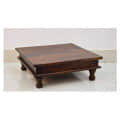 Solid Sheesham Wood Pooja Chowki For Home & Office - left_view