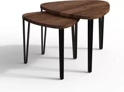 Barcelona Solid Sheesham Wood Nesting Table for Living Room - left_view