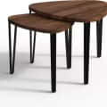 Barcelona Solid Sheesham Wood Nesting Table for Living Room - left_view