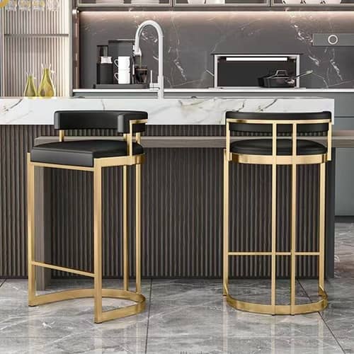Bristol Premium Gold Metal Counter Bar Stool