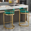 Bristol Premium Gold Metal Counter Bar Stool - top_view