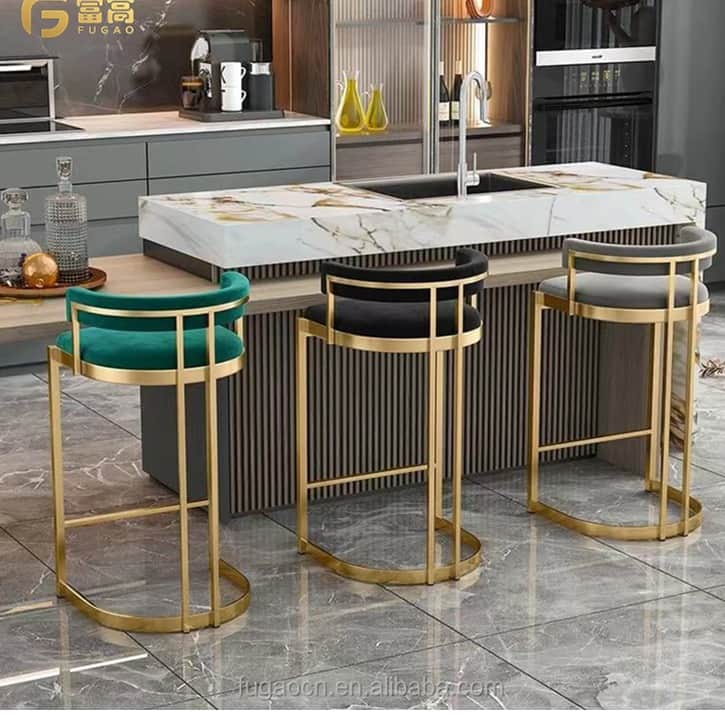 Bristol Premium Gold Metal Counter Bar Stool - rear_view