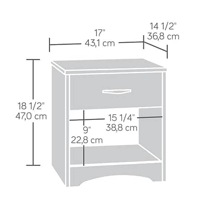 Orleans Sheesham Wood Bedside Table with 1 Drawer for Living Room