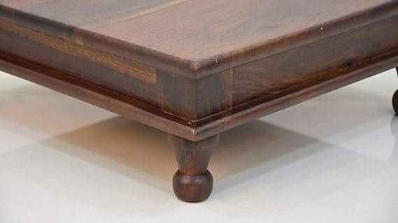 Solid Sheesham Wood Pooja Chowki For Home & Office