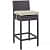 4+1 Bar Chair Set  Furniture Wicker Waving  with Cushions - top_view