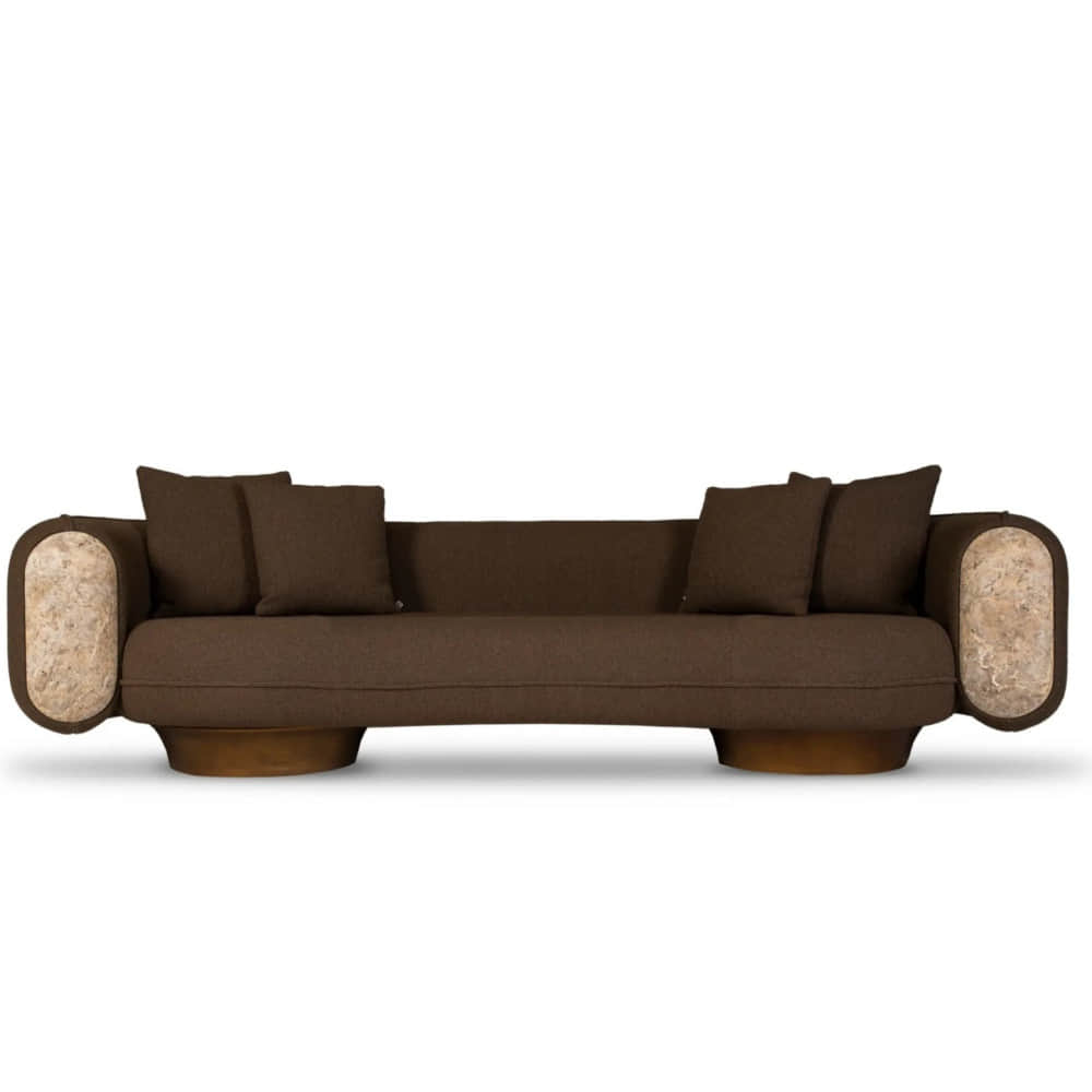 Barcelona Arm Wooden Sofa - photo