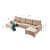 Tauras U shape sofa - top_view