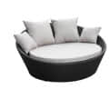 Damask Round Sofa Daybed Set - rear_view