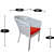 Bristol 2+1 Patio Chair Set & table with Cushions - rear_view