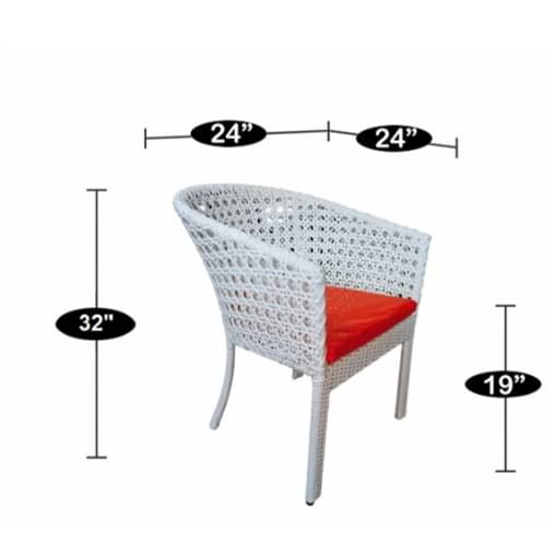 Orleans 4+1 Chair Set  Furniture Wicker Waving with Cushions