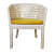 Orleans 4+1 Chair Set  Furniture Wicker Waving with Cushions In Yellow Colour - front_view