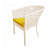 Orleans 4+1 Chair Set  Furniture Wicker Waving with Cushions In Yellow Colour - left_view