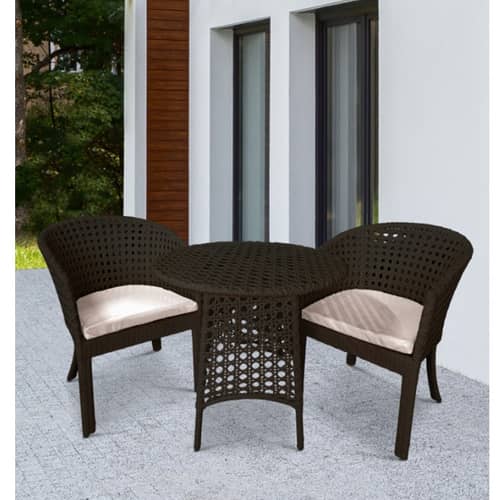 Bristol 2+1 Wicker sofa set outdoor Furniture Wicker Waving with Cushions