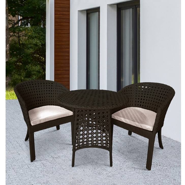 Bristol 2+1 Wicker sofa set outdoor Furniture Wicker Waving with Cushions